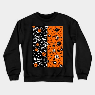 Black Witch Halloween Black Bats Flying Crewneck Sweatshirt